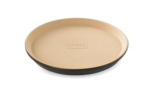 Römertopf Backstein in Beige - Ø 32 cm - Grillzubehör für perfekte Ergebnisse, ideal zum Grillen von Pizza, Flammkuchen und mehr, backofenfest und spülmaschinengeeignet.