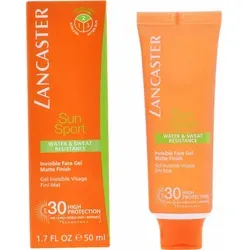 Lancaster Sun Sport Invisible Face Gel SPF 30 - 50 ml - Sonnenpflege für das Gesicht, mattierendes Gel mit SPF 30, ideal für sportliche Aktivitäten im Freien.