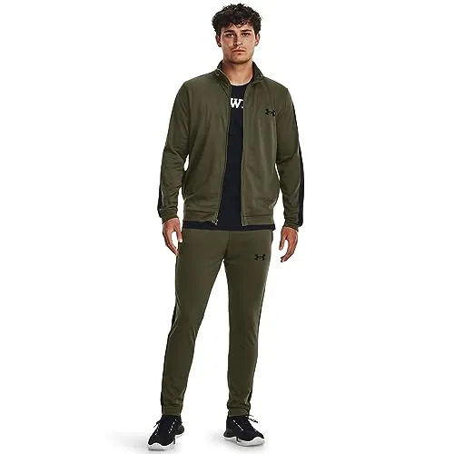 Under Armour Rival Knit Track Suit - Marine, OD Green, Schwarz, Größe L - Laufjacke für Herren, aus superweichem, schweißableitendem Material für ein trockenes Tragegefühl. Perfekt für Training und Freizeit.