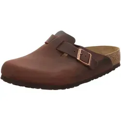 BIRKENSTOCK Hausschuhe Boston LEOI in Braun, Größe 41 - Bequeme Hausschuhe für Herren von BIRKENSTOCK, Modell Boston LEOI in edlem Braun. Ideal für entspannte Stunden zu Hause oder im Garten.