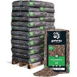 GALAMIO Rindenmulch Kiefer Fein - Palette mit 39 St. - Rindenmulch für Garten und Landschaftsbau, ideal zur Unkrautbekämpfung und Bodenverbesserung.