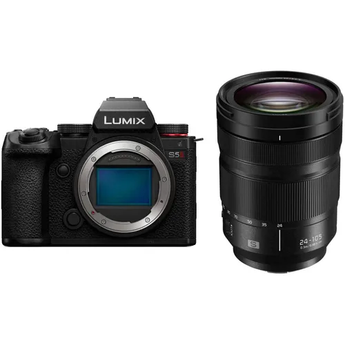 Panasonic DC-S5 II + Lumix S 24-105 f4 - Hochwertige Systemkamera - Spiegelreflex- & Systemkameras mit Kino-Video-Performance und kompromissloser Bildqualität, inklusive Lumix S 24-105mm F4.0 Objektiv für vielseitige Aufnahmen.