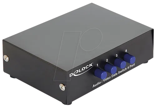 DELOCK 87637 - Switch, 4-port Audio / Video, manuell, bidirekt.