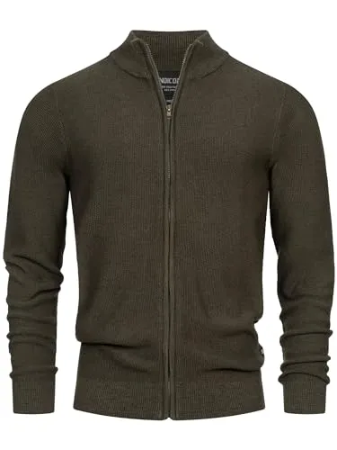 Indicode Sweatjacke INWestmoon - Jacken – Lässige Strickjacke mit Reißverschluss, hoher Tragekomfort und vielseitig kombinierbar für Freizeit- oder Business-Looks.