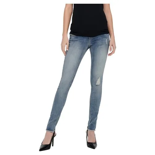 ONLY MATERNITY Skinny-fit-Jeans Olmblush - Umstandsmode mit hohem Tragekomfort, ideal für werdende Mütter, in klassischem Blau und Skinny-Fit Schnitt.
