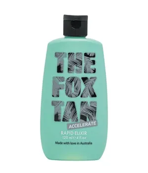 The Fox Tan Rapid Tanning Elixir Sonnencreme 120 ml - Maximiere deine Bräune mit dem Rapid Elixir von The Fox Tan! Fördert die Melaninbildung für eine intensive Bräune ab dem ersten Tag. Ideal für Sonnenbäder und Sonnenbänke. Verwende immer ausreichend Sonnenschutz.