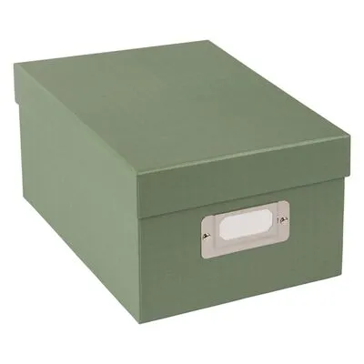 goldbuch Aufbewahrungsbox Bella Vista mit 8 Registrierkarten Artischocke
