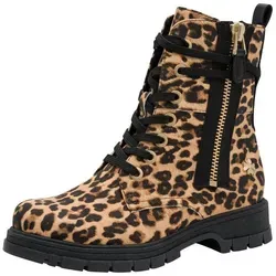 Marco Tozzi Damen 2-85200-41 Stiefelette, Leo Beige, 39 EU - Wanderschuhe mit Feel Me Sohle für höchsten Tragekomfort, ideal für stilvolle Auftritte und lange Tage auf den Beinen.
