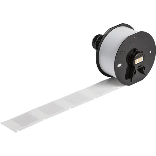 Brady A62-4-427 Selbstlaminierende Etiketten - Praktische, selbstlaminierende Etiketten aus Vinyl in Weiß/Transparent, ideal für Kabel mit Durchmesser von 4.064 - 6.35 mm. Perfekt für eine klare Kennzeichnung.