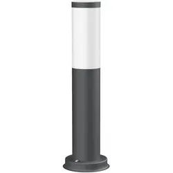 ledscom.de Pollerleuchte PORU mit Erdspieß für außen, anthrazit, E27 - Moderne Pollerleuchte aus witterungsbeständigem Edelstahl, ideal für Gartenwege und Einfahrten. Spritzwassergeschützt (IP44) und mit versenkbarer Anschlussmuffe für einfache Installation. Individuelle Lichtgestaltung durch E27-Fassung.