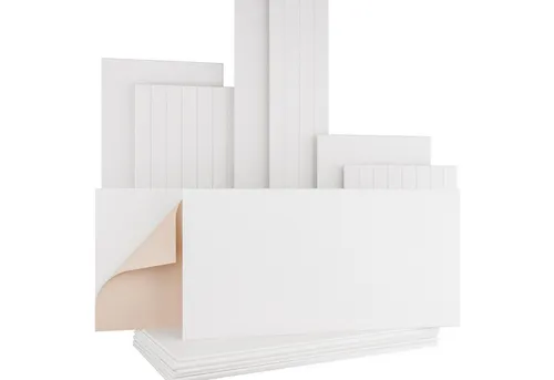 AKUSTIKO Schallschutzpaneel, (Selbstklebend 120x60cm - 12 Stück Weiß Akustik Wandpaneele Schallschutz & Raumakustik Panels Filz 9mm Hexim Decken- & Wandverkleidung Raumgliederung Design (4.32m)