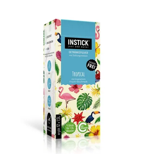 INSTICK Getränkepulver Tropical 12-er Packung (für 12 x 1,5 L)
