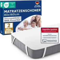 Blumtal Matratzenschoner wasserdicht und atmungsaktiv - Oeko-Tex zertifizierte Matratzenauflage für sicheren Schlaf, wasserfest und geräuschlos, idealer Milbenschutz, in verschiedenen Größen erhältlich, maschinenwaschbar bis 95 °C.