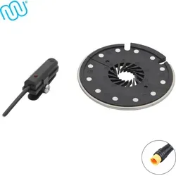 windmeile Pedalsensor KT-D12L - Waterproof PAS Sensor für E-Bikes - E-Bike Zubehör mit einfacher Montage, wasserdichtem Stecker und 12 Impulsen pro Umdrehung für schnellere Reaktionszeiten. Ideal für Pedelecs mit 24V/36V/48V Systemen.