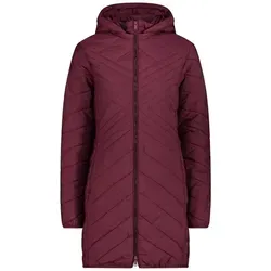 CMP Woman Parka Snaps Hood rubino mel. (C935) 36 - Funktionsjacke für Damen, wasserfest und nachhaltig dank PFC-freier Ausrüstung und DuPont Sorona. Ideal für Herbst und Winter, perfekt für Stadt und Natur.