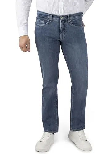 Stooker Men FRISCO DENIM Herren 5-Pocket-Hose Straight Fit W42 / L30 - Die Stooker FRISCO Jeans kombiniert klassischen Stil mit modernem Komfort. Das innovative COMFORT FLEX! Material sorgt für optimale Bewegungsfreiheit und einen perfekten Sitz.