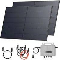 Solarway Balkonkraftwerk 1000Wp - Effiziente Solaranlage für Ihr Zuhause - Balkonkraftwerk Komplettset mit 800W Einspeiseleistung, inklusive EcoFlow STREAM Ultra Wechselrichter für smarte Überwachung und maximale Energieerträge.