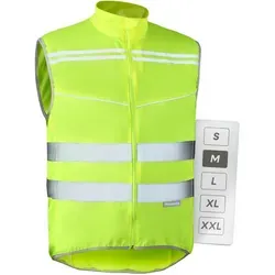 Prowiste Fahrradweste Herren & Damen – Leuchtweste mit Reflektorstreifen – Atmungsaktiv (Mesh) – mit Rückentasche – Laufweste – Reflektorweste – Reflektierende Weste – M