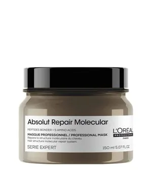L'Oréal Professionnel Paris Serie Expert Absolut Repair Molecular Mask 150 ml - Haarmaske für geschädigtes Haar, repariert 2 Jahre Haarschäden in nur einer Anwendung und sorgt für +85% Geschmeidigkeit. Ideal für sofort kräftigeres und gesund aussehendes Haar.