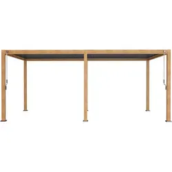 Pergola Deluxe ca. 300x600 cm Alu Holzoptik