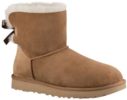 UGG Damen Mini Bailey Bow II Classic Boot - Chestnut, 36 EU - Wanderschuhe aus hochwertigem Sheepskin und Cow Suede, mit weichem Lederinnenfutter für ultimativen Komfort und stilvolles Design.