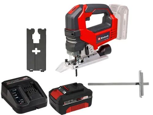 EINHELL PROFESSIONAL Akku-Stichsäge TP-JS 18/135 Li BL Kit mit 4,0 Ah Akku - Sägen - Leistungsstarke Akku-Stichsäge mit PurePOWER Brushless Motor für exakte Schnitte und längere Laufzeit, inkl. Pendelhub für schnelle Schnitte und werkzeugloser Sägeblattaufnahme.