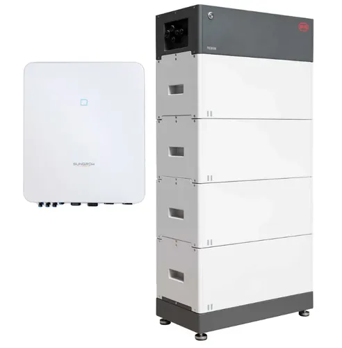 Sungrow HV SH5.0RT 5kW Hybrid Wechselrichter mit Batteriespeicher-Set - Powerstation mit 5kW Hybrid Wechselrichter und 11,04kWh Batteriespeicher für effiziente Energienutzung und Unabhängigkeit von Strompreisen.