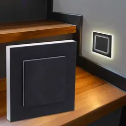 LED Treppenleuchte eckig schwarz - Lichtfarbe: CCT 1,5W - Lichtaustritt: Doppio