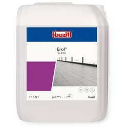 Buzil Erol G490 Intensivreiniger 10L Kanister - Alkalischer Intensivreiniger für mikroporöse Oberflächen. Ideal zur Reinigung von Sicherheitsfliesen und Schwimmbädern mit starker Schmutzlösekraft.