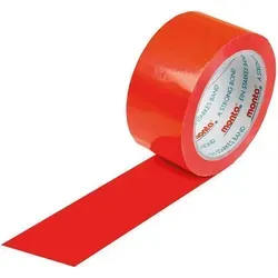 Klebeband MONTA 250F 50mm x 66m PVC rot - Hochwertiges PVC-Packband für mittlere Verpackungen bis 22 kg. Leise im Abrollen, feuchtigkeitsbeständig und temperaturresistent. Ideal für sicheres Verschließen und Kennzeichnen von Paketen.