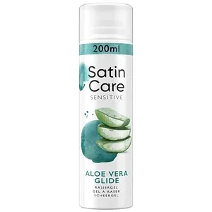 Gillette Venus Satin Care Gel Aloe Vera Rasiergel 200 ml - Das Gillette Venus Satin Care Gel für empfindliche Haut bietet sanfte Pflege bei jeder Rasur. Mit Aloe Vera für ein geschmeidiges Hautgefühl und optimalen Gleiteigenschaften.