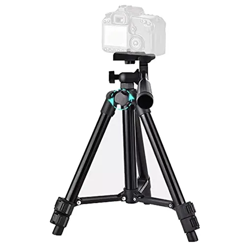 TronicXL Tischstativ 30-60cm höhenverstellbar für Kamera und Webcam - Hochwertiges Tischstativ für Kameras und Webcams. Höhenverstellbar von 30 bis 60 cm, ideal für Geräte bis 1,5 kg. Mit 3-Wege-Panoramakopf und rutschfesten Füßen für stabilen Halt. Praktisch für Streaming und Fotografie.