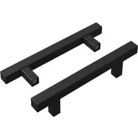 vidaXL Schrankgriff 2 Stk Schwarz 150 x 12,3 x 35,2 mm Edelstahl 864722