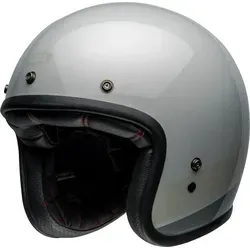 Bell Custom 500 Apex Jethelm - Silber/Hellgrau/Grau - XL - Motorradhelm mit klassischem 3/4-Design, 5 Schalengrößen für individuelle Passform und hervorragendem Tragekomfort dank plüschiger Innenausstattung aus antibakteriellem Echt-Leder.