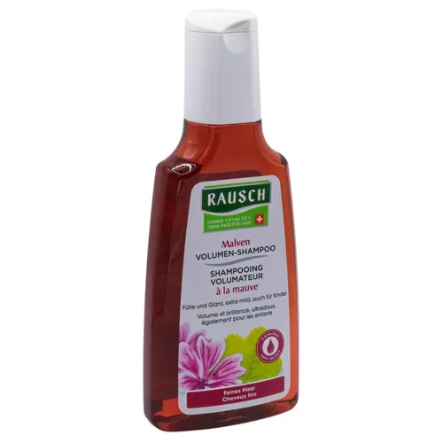 Rausch Malven Volumen-Shampoo - Sanfte Pflege für feines Haar - Shampoo für feines Haar, ohne Silikone und Parabene. Schenkt Volumen und natürlichen Glanz, ideal für häufiges Haarewaschen und auch für Kinder geeignet.