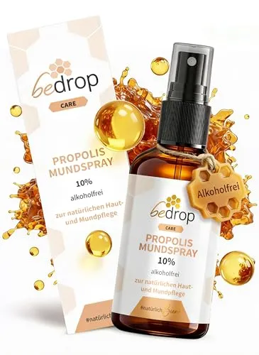 bedrop Propolis Extrakt Spray 30ml - Alkoholfrei & Wasserlöslich - Propolis Mundspray in 100% Imkerqualität, ideal für Kinder und Tiere, ohne Alkohol und Zusatzstoffe. Hergestellt unter höchsten Hygiene-Standards in Deutschland.