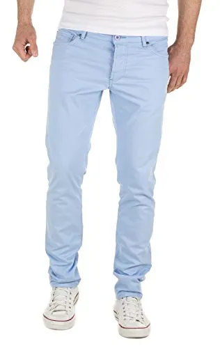 Yazubi Herren Chino Hose Simon - Slim Fit Chinohose für Männer, Blau (Brunnera Blue 163922), W32/L34 - Modische Yazubi Chinohose in Blau für einen stilvollen Auftritt. Schmale Passform und klassischer Schnitt sorgen für optimalen Komfort und eine elegante Silhouette. Hochwertiger Baumwolltwill garantiert ein angenehmes Tragegefühl.