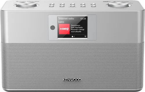 KENWOOD CR-ST100S-S Smartradio - Digitaltuner mit DAB+, Internet Radio, FM und Bluetooth – für grenzenlosen Musikgenuss in modernem Silberdesign.