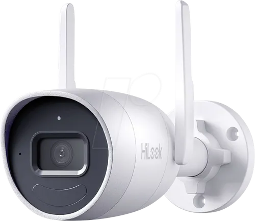 HiLook 4MP WLAN Video Überwachungskamera Bullet – Kristallklare Nachtsicht und Zwei-Wege-Audio - Überwachungskamera mit 4 MP Auflösung für gestochen scharfe Bilder, integriertes Zwei-Wege-Audio und wetterfestes Design – ideal für Sicherheit rund um die Uhr.