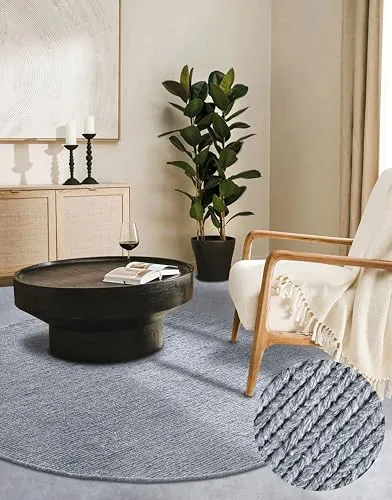 Villeroy & Boch Wollteppich Francois, 200 cm - Eleganter handgewebter Wollteppich in Silber, ideal für Wohnzimmer und Schlafzimmer. Mit einer Höhe von 7 mm bietet er eine robuste und strapazierfähige Oberfläche.