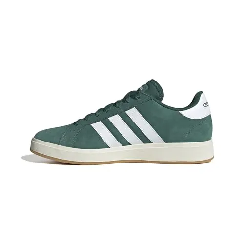 adidas GRAND COURT BASE 00s Damen Sneaker - Grün - Größe 38 - Stylische Damen Sneaker aus Leder mit Textil-Innenmaterial, ideal für Freizeit und Sport, Farbe: Grün, Größe: 38.