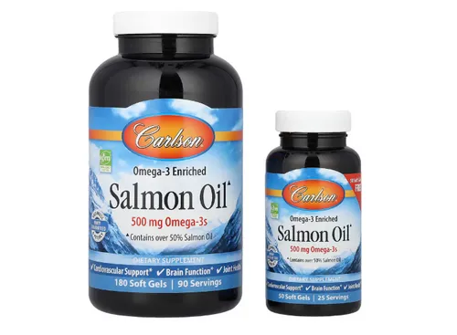 Carlson, mit Omega-3 angereichertes Lachsöl, 230 Weichkapseln