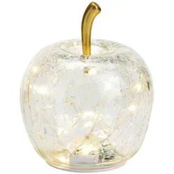 GLAS-APFEL LED-Lichterkette mit Timer - Weihnachtsbeleuchtung mit transparenten Glasäpfeln, ideal für stimmungsvolle Dekoration und mit praktischer Timer-Funktion für automatisches Ein- und Ausschalten.