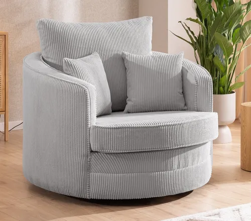 S-STYLE Drehsessel grau - Komfortabel und modern - Der S-STYLE Drehsessel in elegantem Grau bietet höchsten Komfort mit einer Breite von 107 cm und einer Höhe von 94 cm. Ideal für stilvolle Wohnräume!