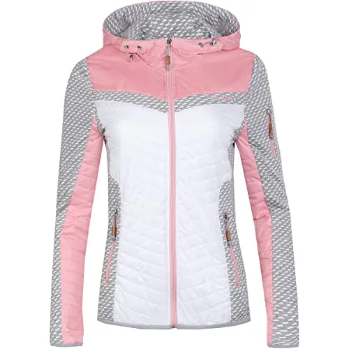 Piz Palü Damen Eitting Jacke, stein-perlrosa, 44 - Funktionsjacke für Damen, wasserabweisend und atmungsaktiv, ideal für Outdoor-Aktivitäten und wechselhaftes Wetter.