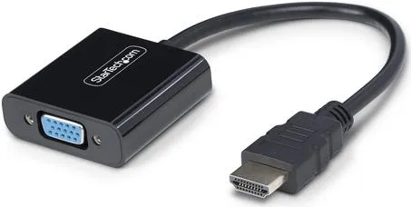 StarTech.com HDMI to VGA Adapter, 1080p, Active Video Converter - Videoadapter - HDMI männlich zu HD-15 (VGA) weiblich - 18.95 cm - Schwarz - 1080p-Unterstützung, aktiv, Busbetrieb (HD2VGAE3)