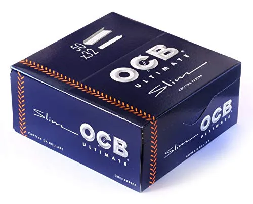 OCB 15428 Ultimate Rolling Papers, Drehpapier lang, 50 Heftchen a 32 Blatt