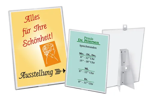 Plakatständer, aus glasklarem PP, 320 x 450 mm (für A3)