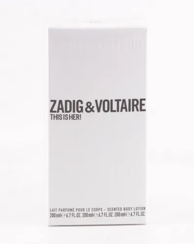 Zadig & Voltaire This is Her! Körperlotion 200 ml - Ganzkörperpflege mit verführerischem Duft, spendet intensive Feuchtigkeit und sorgt für ein samtweiches Hautgefühl.