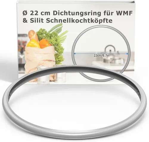 WMF Dichtungsring Perfect, weiß, Silikon Ø: 22 - Zubehör für Töpfe & Pfannen - Hochwertiger Silikon-Dichtungsring für die WMF Perfect Schnellkochtöpfe mit einem Durchmesser von 22 cm, sorgt für optimale Dichtigkeit und Kochergebnisse.